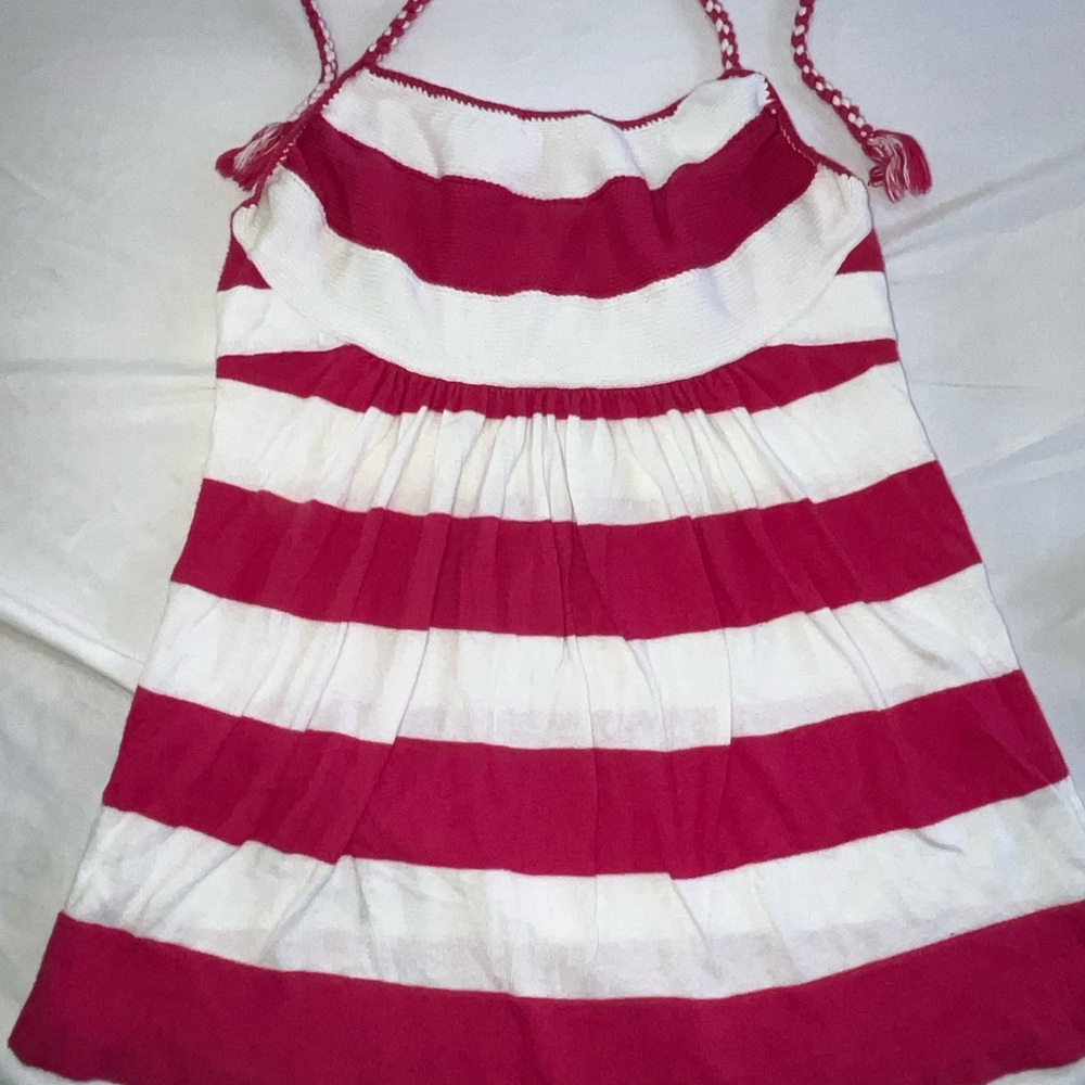 GAP Red and White Striped Crop Top